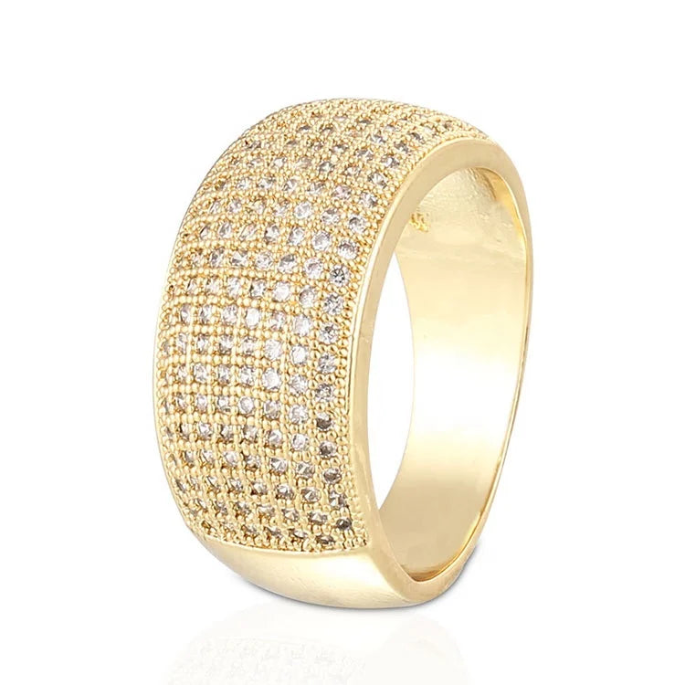 China Imitation Jewellery 9K Minimalist Rose Gold Plating Jewelry Wedding Ring Designs for Women