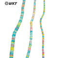 WT-G322 Magic Colorful Spacer Shell Beads for Jewelry Design Necklace Bracelets Findings in 40cm Long One Strand