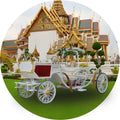 Luxury Four Wheels Electric Golden Royal Coach/sightseeing Horse Carriage Horse Wagon for Christmas
