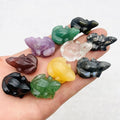 Wholesale Natural Healing Crystal Gemstone Hand Carved 3cm Animal Frog Decoration
