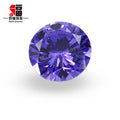 Baifu Jewelry 8mm Zirconia Top Quality Loose Round Purple Cz Stones