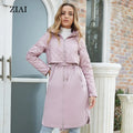 Women Fashion Mid-length Jacket Customize Splice Coat Outwear New Wholesale Winter Jacket Warm