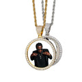 Drop Shipping Men Women Hip Hop Gold and Silver Plated Zircon Pendent Jewelry Trend Custom Photo Necklace