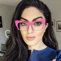 2024 Half Frame Cut Edge Cat Eye Glasses Europe and America Anti Blue Light Glasses