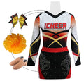 Professional Custom Cheerleading Uniform Sets Sublimated Team Competitive Gymnastics Leotards Girls Rhinestone Sparkly OEM