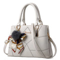 Custom Brand Shoulder Designer White Stylish Large Leather Tote Ladies Handbag Online Supplier