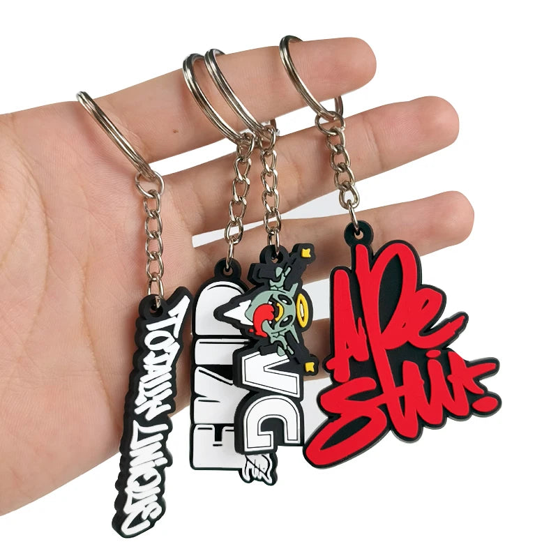 Free Samples Customised Pvc Rubber Keychain With Logo 2D /3D Soft PVC Keychains Custom Logo for Promotion Gifts