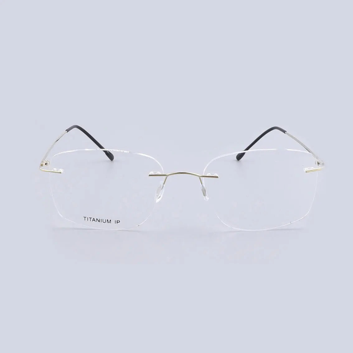 Light Weight Flexible No Hoop Spectacle Square Optical Frame Rimless Titanium Glasses Eyeglasses