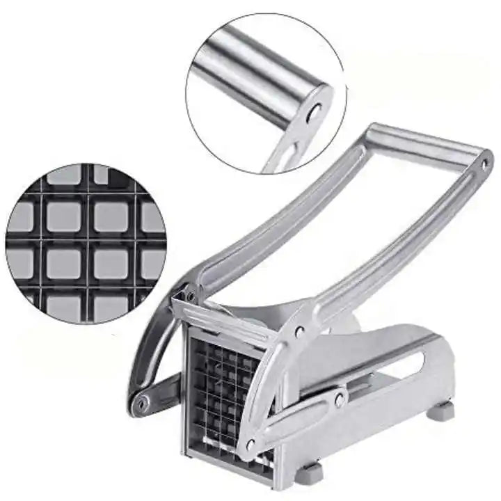 New Kitchen Gadgets Fruit Grid Slicer Chopper Stainless Steel Potato Chips Maker French Fry Cutter Manual Potato Cutter