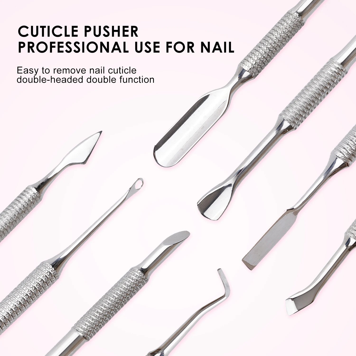 Professional Nail Art Tool Cuticle Remover Manicure Stainless Steel Nail Art Spoon Nail Pusher