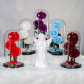 3 Red Preserved Infinity Real Flowers Fresh Belle Beauty 3 Years Long Lasting Forever Rose in Glass Dome