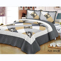 Microfiber Floral Quilted Bedspreads Home Use Silk-like Comfort with Elegant Pattern