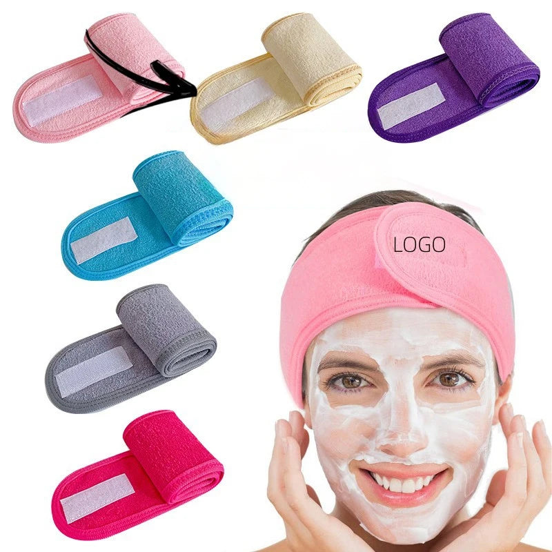 Ant Cloth Magic Tape Headband Women's Sports Sweat-Absorbing Breathable Postpartum Towel Face Washing Hair Accessory Headband