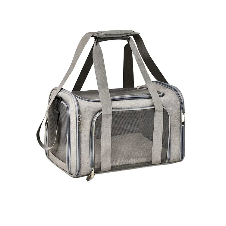 Hot Sale Airline Approved Custom Color Logo Foldable Portable Soft Pet Carrier Dog Cat Travel Bag
