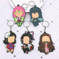 Wholesale Bulk Soft Pvc Keychain Anime 2d Rubber Keychains for Gifts