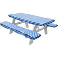 Waterproof Elastic Fitted Bench Covers Picnic Tablecloth for Camping Dining Park Patio