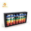 Promotional Portable Soroban Kids Small Mini Toys rainbow Beads Colors 7 Rods Plastic Abacus