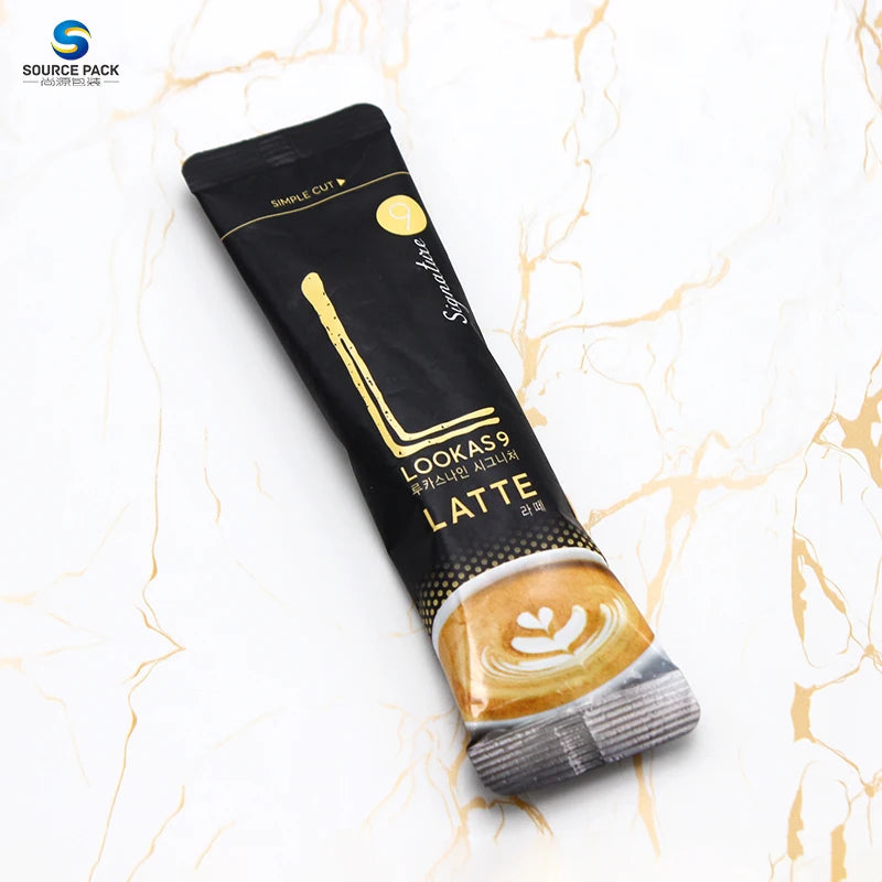 30g 25g Custom Digital Printing Matter Finish Back Heat Sealed Instant Coffee Sticks Bags for Coffee Powder Packaging