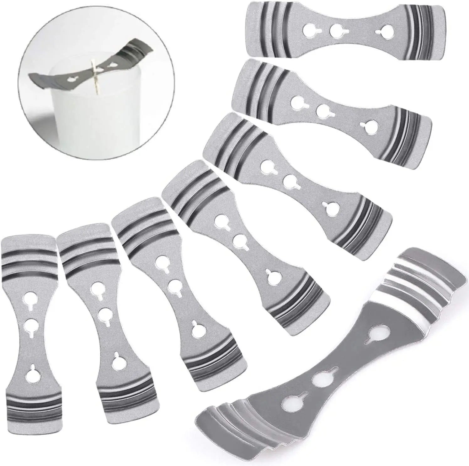 Stainless Steel Metal Candle Wick Centering Devices Core 3 Wick Candle Holder for Candle DIY Making