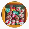 100Pcs Cute Mini Christmas Decoration Flatback Resin Cabochons Assorted Xmas Tree Snowman Jingle Bell Charms Jewelry Craft Decor