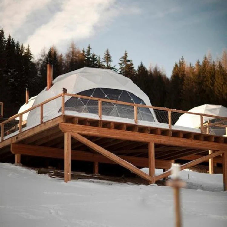 Outdoor Glamping Dome Tent Decking Wood Platform for Tent House