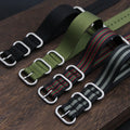 High Quality 5 Ring Nylon Watch Strap 20mm 22mm Vintage Bond Watch Band Nylon Strap With Brushed Buckle