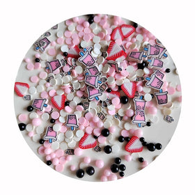 Slime Polymer Clay Slice Topping Supplies Cute Strawberry Bubble Tea DIY Mixed Sprinkles Filler for Cloud Clear Slime
