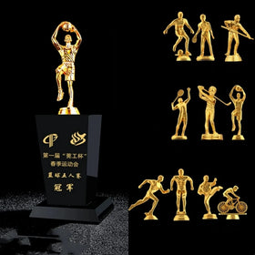 ADL Wholesale Black Sports Trophy Crystal Awards for Running Winner Crystal Trophy Skating Trophy Glass Table Tennis Golf Awards