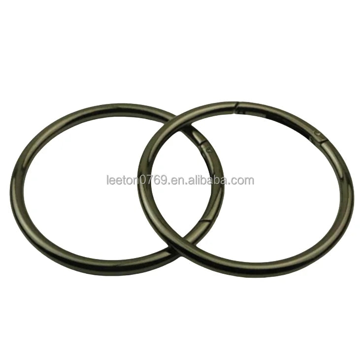Stock Supply 61mm extra Large 3 Colors Metal Round Carabiner Keychain