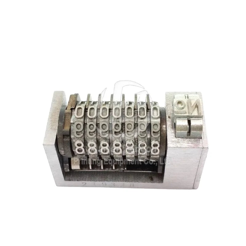 7 Digits 4x8 Full Stainless Steel Backward Gothic Font Numbering Machine