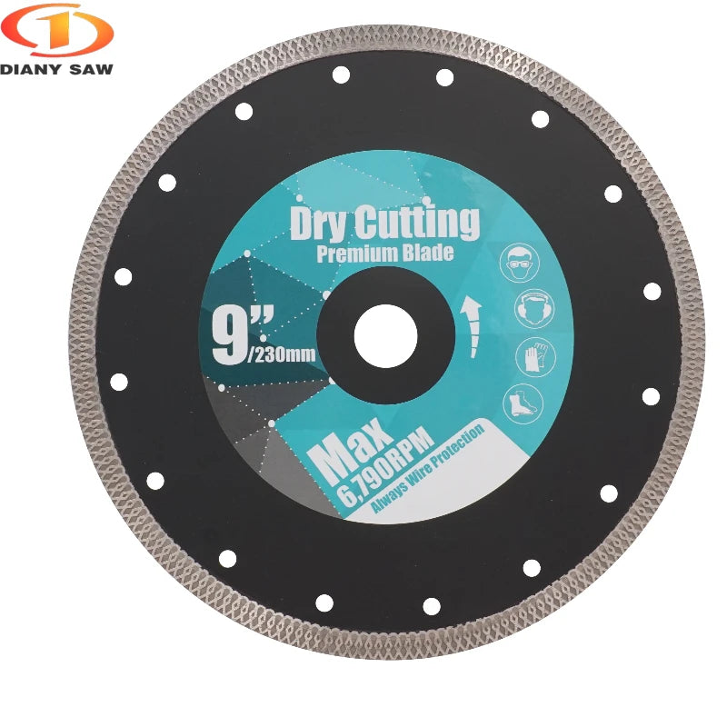 4.5in/115mm Black Super Thin Tile Cutting Blade Diamond Blade Ceramic Disc for Porcelain Tiles Marble Diamond Circular Saw Blade