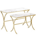Boutique Shop Gold Stainless Steel Portable Clothing Nesting Display Tables Retail Clothes Shoes Handbag Nest Display Tables