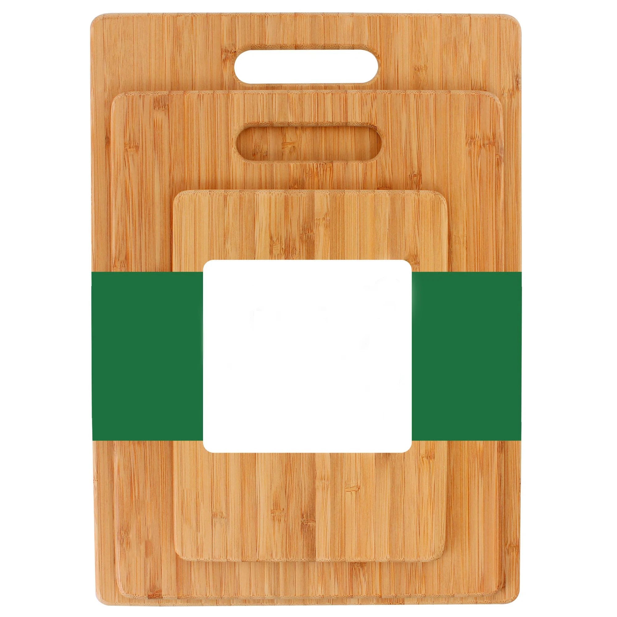 Set of 3pcs Kitchen Bamboo Cutting Board Wood Chopping Blocks With Handle Knife Friendly Butcher Block for Meat