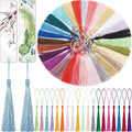 8CM DIY Crafts Chinese Knot Decorative Bookmark Tassel with Gold Polyester for Curtain & Cellphone Use Wholesale