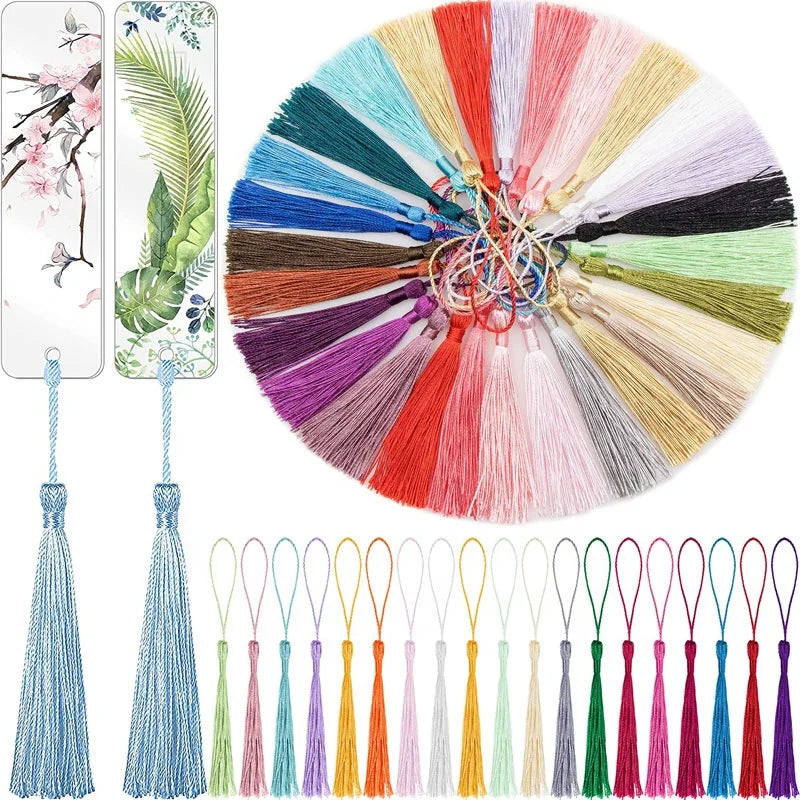 8CM DIY Crafts Chinese Knot Decorative Bookmark Tassel with Gold Polyester for Curtain & Cellphone Use Wholesale