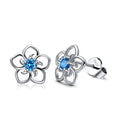 SC New Fashion Flower Stud Earrings Decorate  Various Synthetic Gems Earrings Unique Design Sterling Women Earrings Stud