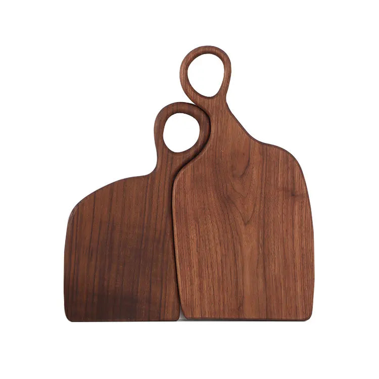 Spot Wholesale Kitchen Black Walnut Cutting Boards Black Walnut Wooden Couple Cutting Board With Handle