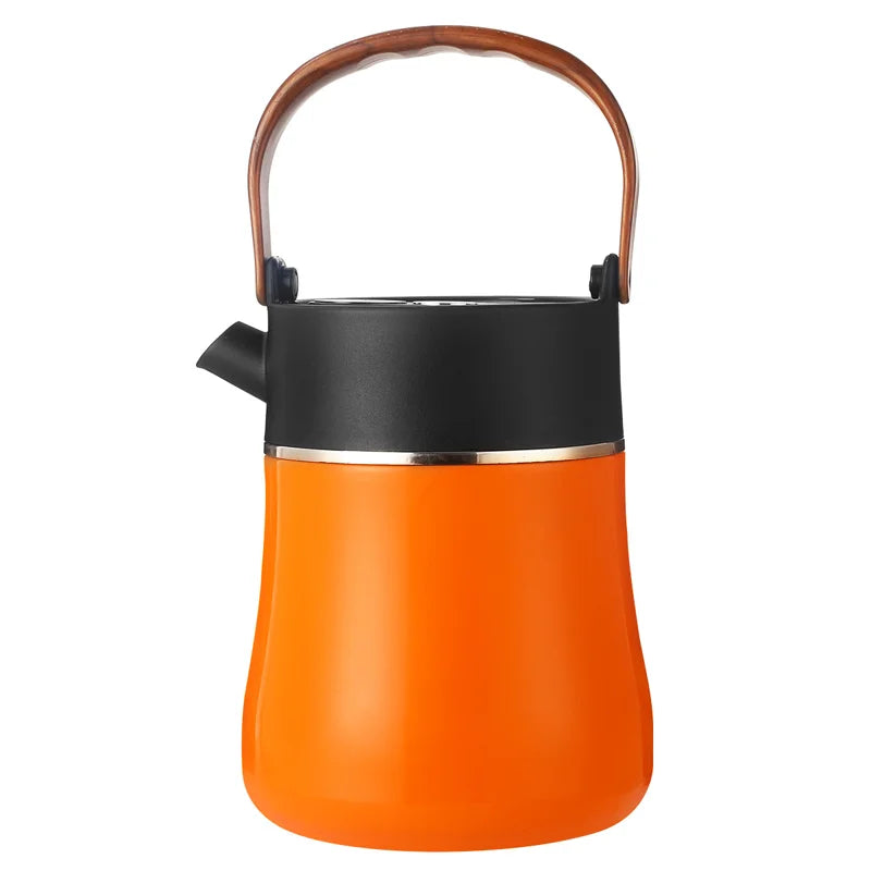 New Trend Modern Stainless Steel Double Wall Vacuum Insulated Thermal Tea Kettle Mini Portable Flask Thermal Filter