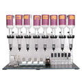 New Design 8 Heads Perfume Bar Acrylic Display Stand Set 8 Heads Perfume Vending Machine Perfume Filling Machine Set
