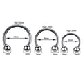 1Pc  Horseshoe Nose Ring Internal Thread Circular Septum Nose Hoop Ball Spike Eyebrow Ear Lip Piercing Body Jewelry