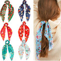 Triangle Long Ribbon Hair Tie Ponytail Elastic Hair Scrunchies for Women