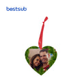 Wholesale Custom Artificial Heart Shape 10*10.5cm Sublimation Blanks Felt Hanging Ornament