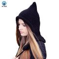Women's Fashion Acrylic Casual Beanie Hat Ear Protection Knitted Hat Hand Crocheted Warm Cold Wizard Ski Outdoor Beanie Hat