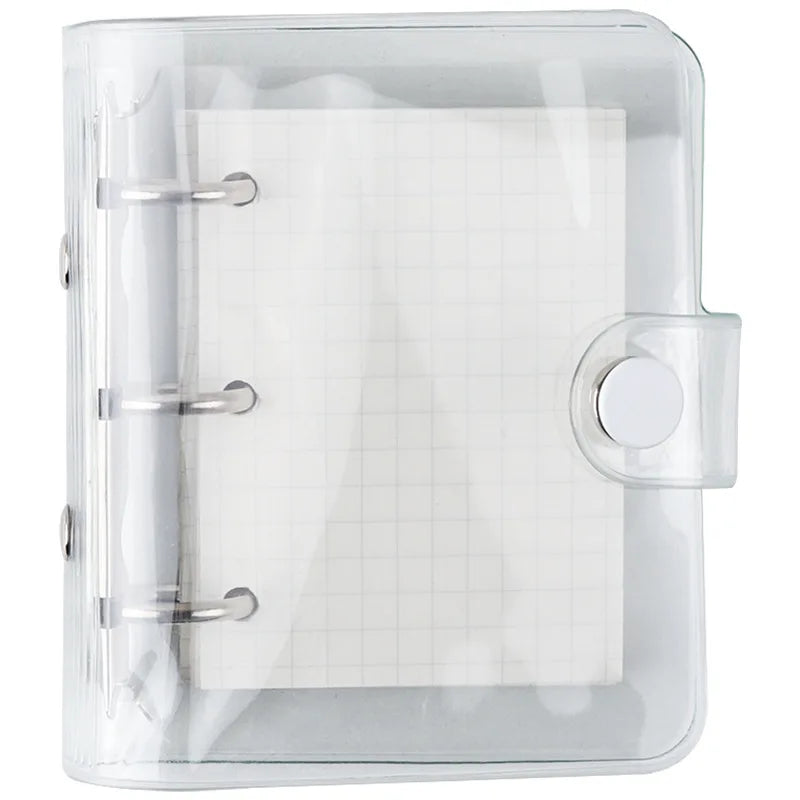 PVC Notebook Accessory Sheet Shell Office School Transparent Concise 3 Holes Binder Planner Cover