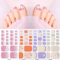 Customized Cute Acrylic Colorful New Abstract Design Foil Stickers Nails F Toe Nail Wraps Toe Nail Strips Designer Foot Sticker