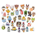 Afternoon Tea Time Cake Snack Fruit Drinks Animal Ice Cram Cone Design Self-adhesive Iron on Diy Embroidery Sticker Patches