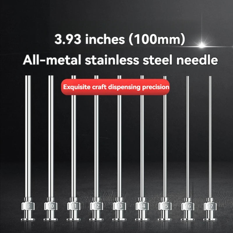 Tube Length 100mm Flat Head Dispensing Injection Needle Laboratory Perfume Collection Needle Dispensing Gun Fitting Needle