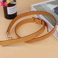 Adjustable Vegetable Tanned Leather Bag Strap - 2cm Width Customizable Handbag Replacement Strap with Metal Hardware
