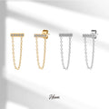 HOVANCI Western Jewelry for Women Joyas De Acero Inoxidable Para Mujer Designer  Women Luxury Zircon Earrings With Chain Drop