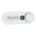2023 Shower Diverter Thermostatic Valve Triple Handle Multi Function Soft Brushed Finish Brass Construction Tempered Glass Panel